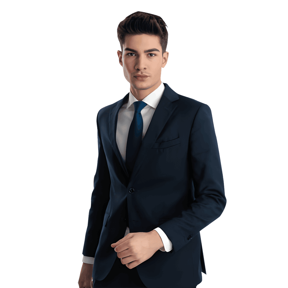 Navy Slim Suit Image